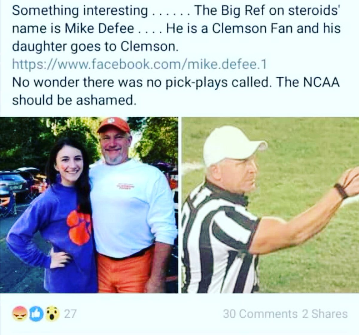 imSOmercurial's tweet photo. Woooooooooooooow really #clemson #buffref smh paid off the reff https://t.co/RarMgK7afO
