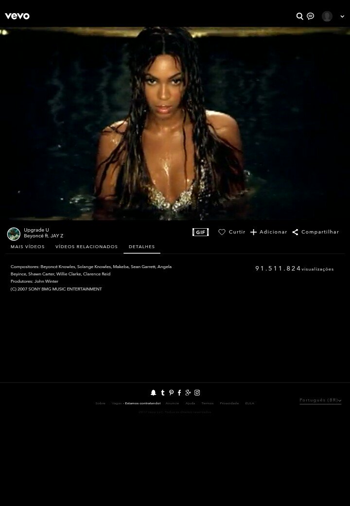 beyryca's tweet photo. VEVO Views 
Upgrade U - 91.511.824
#Foemation #BestMusicVideo #iHeartAwards https://t.co/jU4ehd2yOL