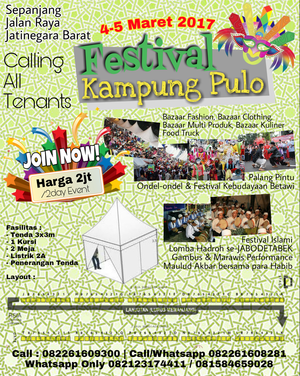 Bazaar FESTIVAL KAMPUNG PULO 2017 &amp; Bazaar LUNAR MARKET SALEBRATION festivalindonesia.wordpress.com/2017/01/12/baz…