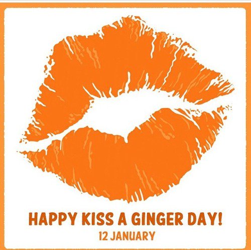 It's international kiss a ginger day,  you know where to find me. Just buy lunch from us <a href="/7StarsBtn/">The Seven Stars</a> too, then l won't feel too used.