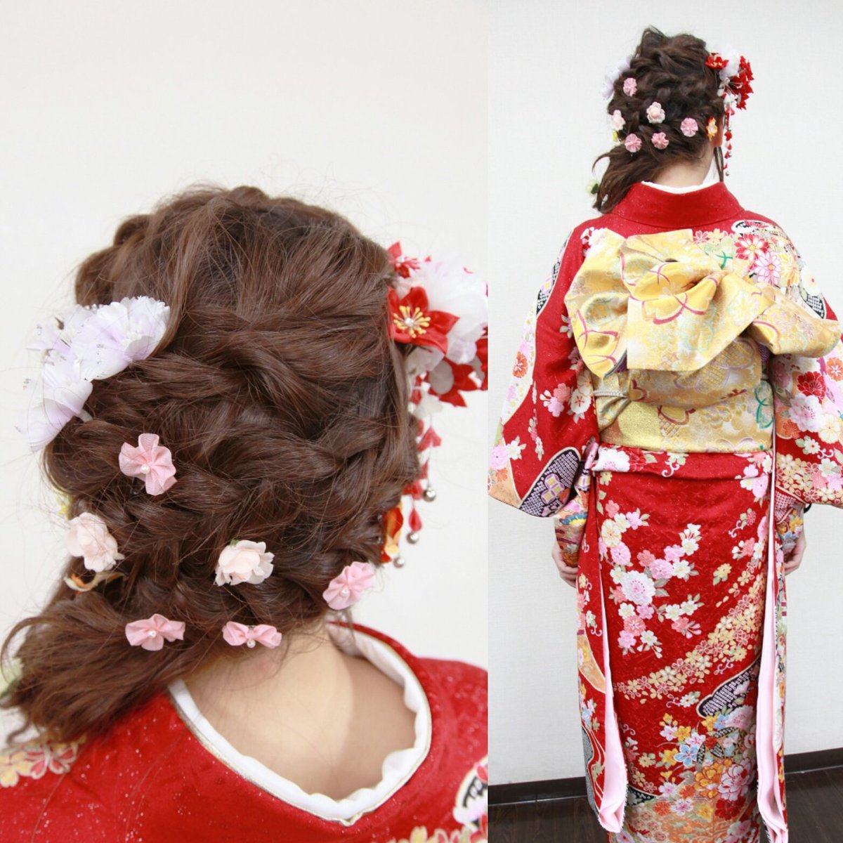 ｖｉａｌｅ 渡部 達也 Sur Twitter ご成人おめでとうございます こんな晴れ舞台に担当させて頂いてとても幸せです 着物でもハーフアップは似合いますよ 小さい髪飾りをおろした髪に散りばめればめっちゃカワイイですよ ヘアアレンジ 成人式 成人式ヘア