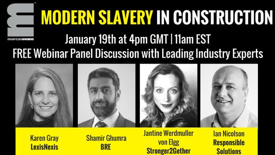 Gratis webinar: Modern Slavery in the construction Industry. Schrijf je nu in: bit.ly/2j57FOF  #HumanTraffickingAwarenessDay
