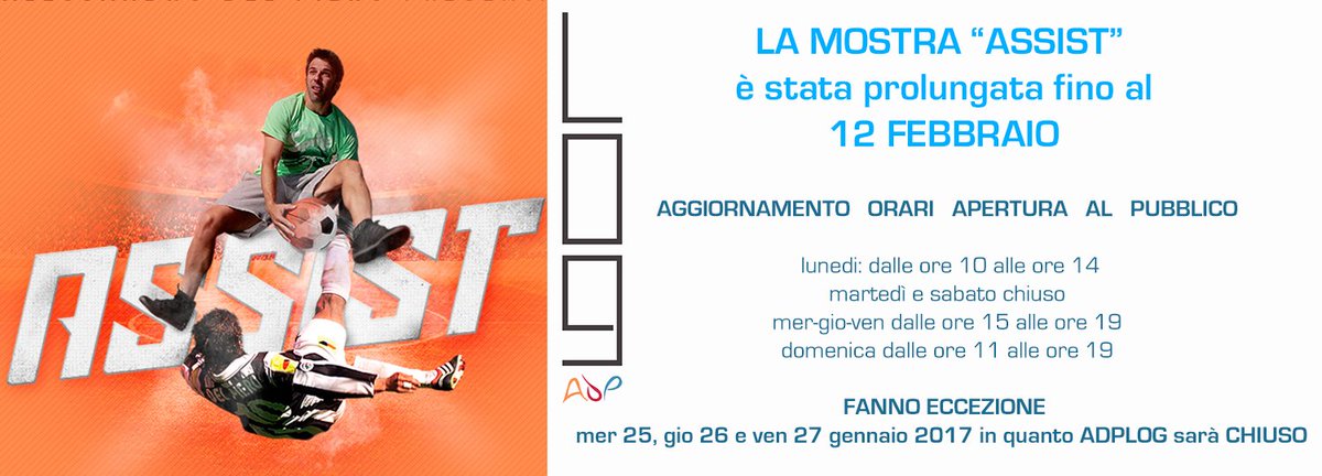 ADPLOG's tweet image. 🗣 🔔INFO🔔 --&amp;gt; La mostra #ASSIST in #ADPLOG è stata prolungata fino al 12 febbraio...