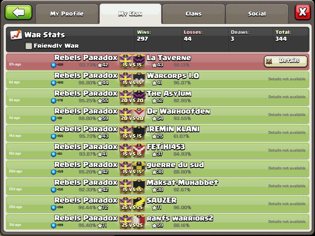 Rebels_Paradox's tweet photo. RP is looking to add some fresh blood! Trying to find some solid TH11/10/9 to join the family! Spread the word! #ClashofClans #bestclanever https://t.co/6A5tbE6D9h