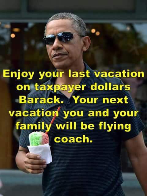 JonJBurrows's tweet photo. #WorthlessObamas #FirstGrifterFamily #ObamaVacation #ObamaFarewell #obamafarewelladdress #BarackObama https://t.co/cdBpX7cFoB