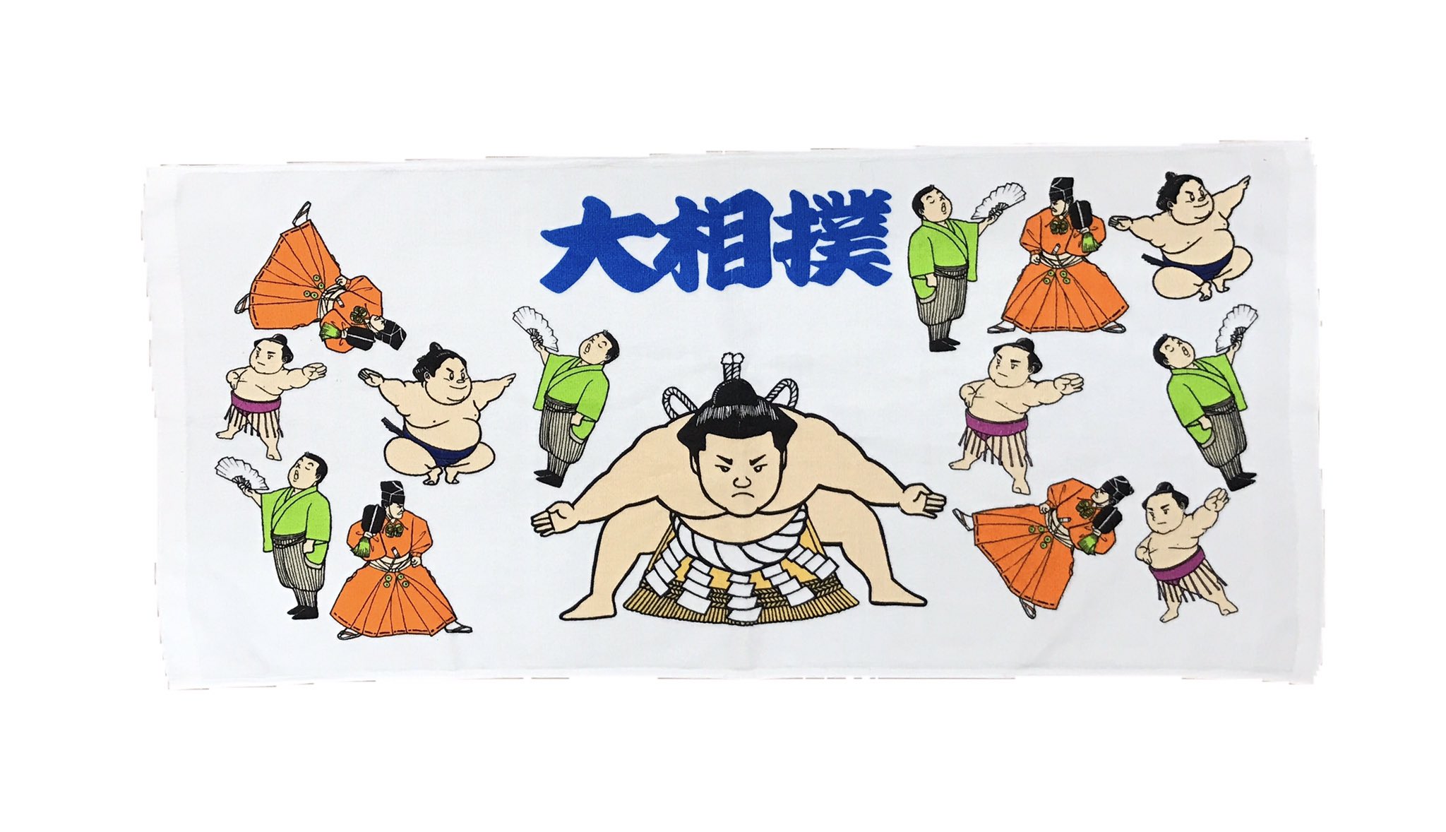 国技館サービス株式会社 大相撲キャラクター フェイスタオル 650円 大相撲スポーツタオル 青色1080円 Newデザインになりました デザインは相撲漫画家の琴剣さん です 館内グッズ売店 通販にてお買い求め頂けます 国技館 初場所 Sumo T Co
