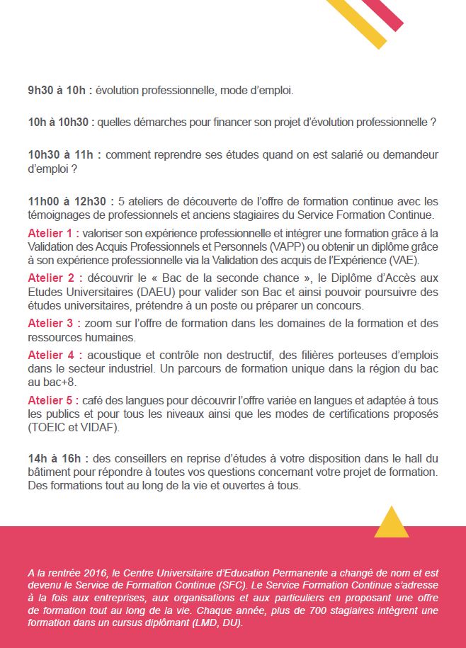diplome universitaire formation continue