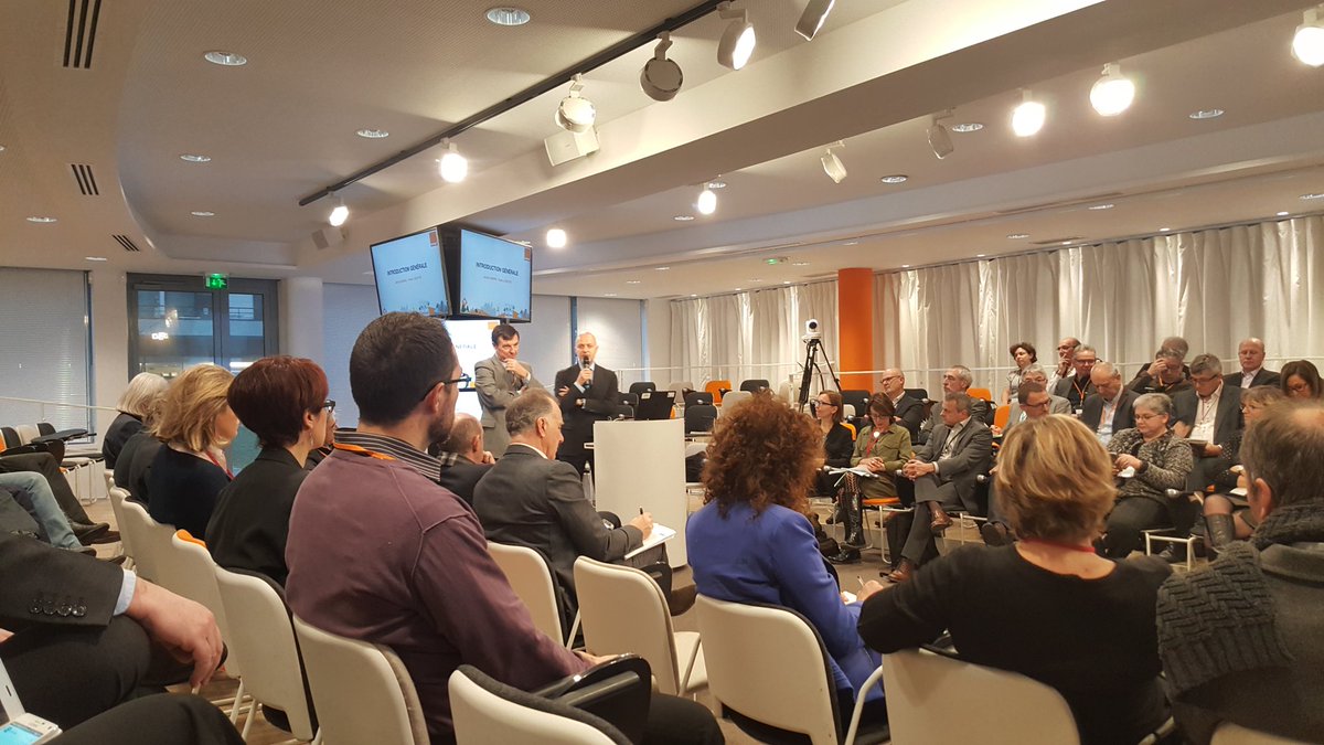 P. Louette &amp; J.Barré ouvrent la journée "nouveaux environnements de travail". Une belle journée de coopération rh/immobilier en perspective