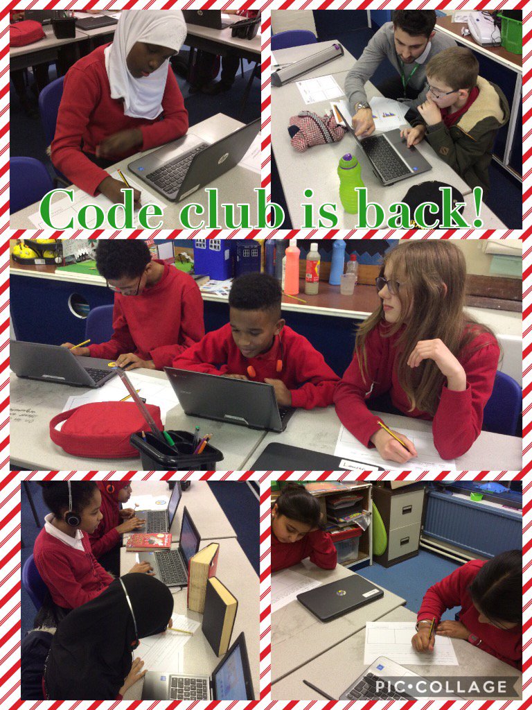 code_cedarsbham's tweet image. We are back and ready for a fantastic 2017! We began by designing brand new projects to showcase at the end of the month! @codeclubwmids