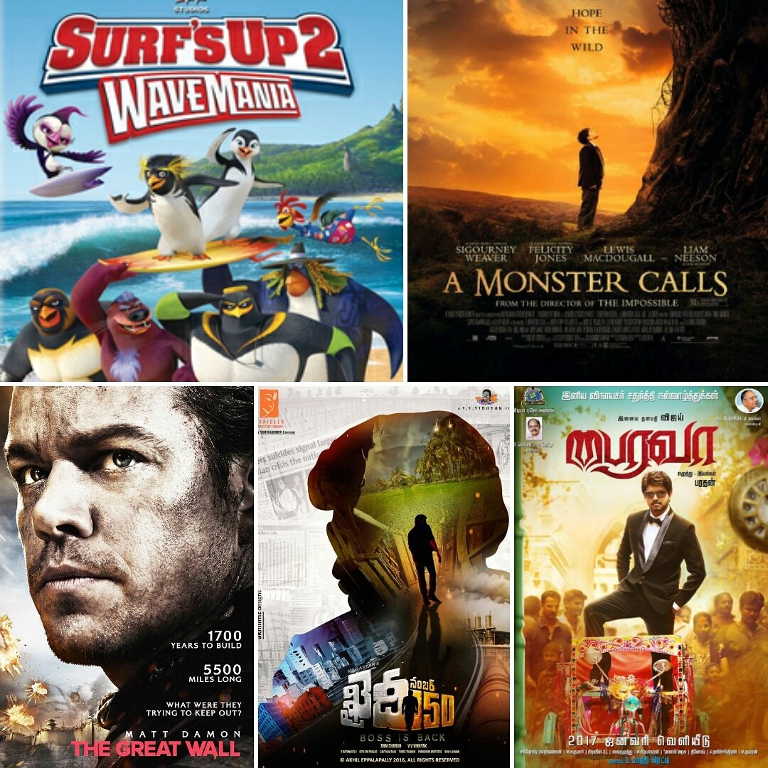 Roxy_Cinemas's tweet photo. Now Showing: #surfsup #amonstercalls #thegreatwall #bhairavaa #KhiladiNo150 Watch these movies only @Roxy_Cinemas ! Tickets @Qtickets_Qatar https://t.co/ulhXtdWUoW
