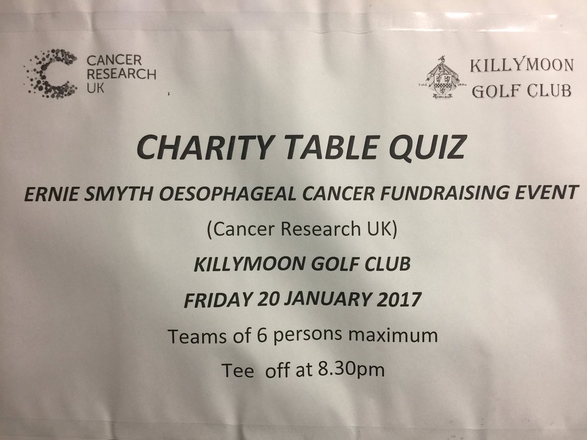 For a different nights craic, Great cause, Everyone very welcome.