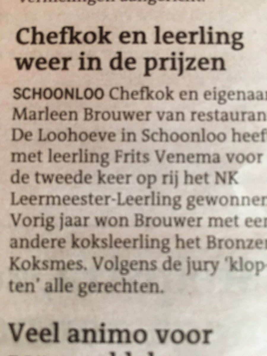Van harte gefeliciteerd Marleen @Loohoeve. Daar mag je apetrots op zijn <a href="/dvhn_nl/">Dagblad van het Noorden</a>