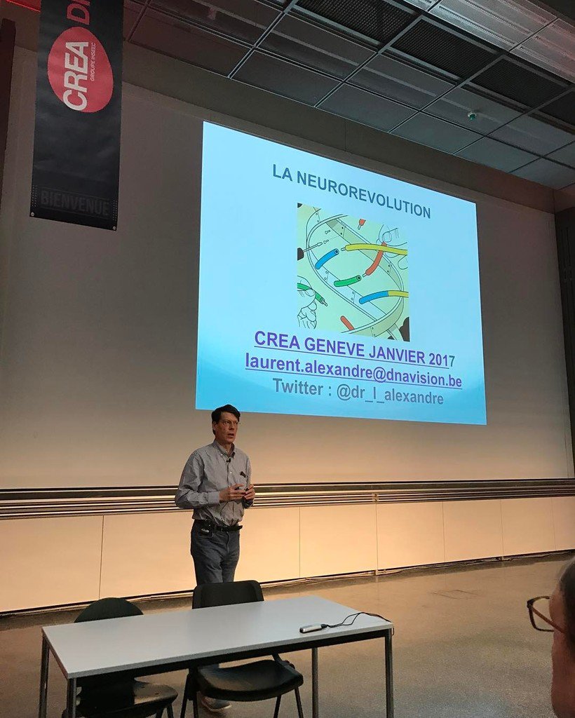 BriceLB's tweet photo. Laurent Alexandre nous parle du Transhumanisme. #cdd17 https://t.co/8uKAXgtiiC https://t.co/g5dDERwF79