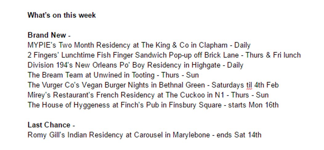 LondonPopups's tweet photo. The weekly newsletter is out - the best pop-ups, listed day by day, Thursday to Thursday https://t.co/qlwFvOyv2A https://t.co/XCd8XMn4hg