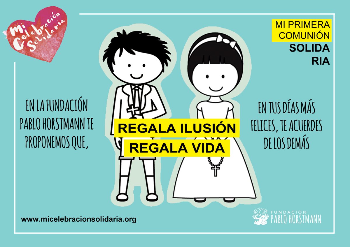 fundacionpablo's tweet photo. ¿Te interesa una 1ª Comunión Solidaria? Este finde te lo contamos en Compritas Comunión 2017 en hotel @PuertaAmerica #CompritasComuniones https://t.co/FAfws6NiST