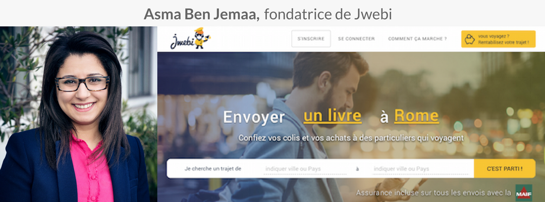 LadyPlansfr's tweet photo. #Interview d'Asma Ben Jemaa de @JwebiWorld, #livraison de #colis entre particuliers https://t.co/bYxdu1JfWS #Entrepreneuse #Crowdshipping https://t.co/z2QSKUNYXb