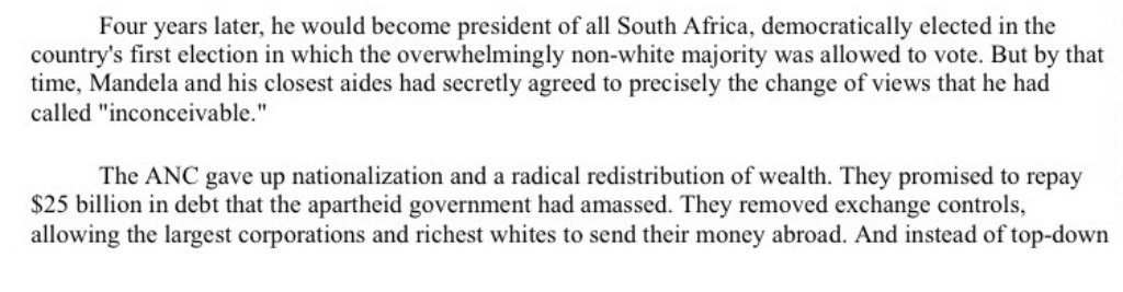 Lwandle1949's tweet photo. @obiwanZa @MYANC @ANCDSGDuarte @ANN7tv @school1boy @NelsonMandela @TMFoundation_ @RevFChikane @IOL

Mandela &amp; Radical Wealth Redistribution😳 https://t.co/eqOvtrJjHa