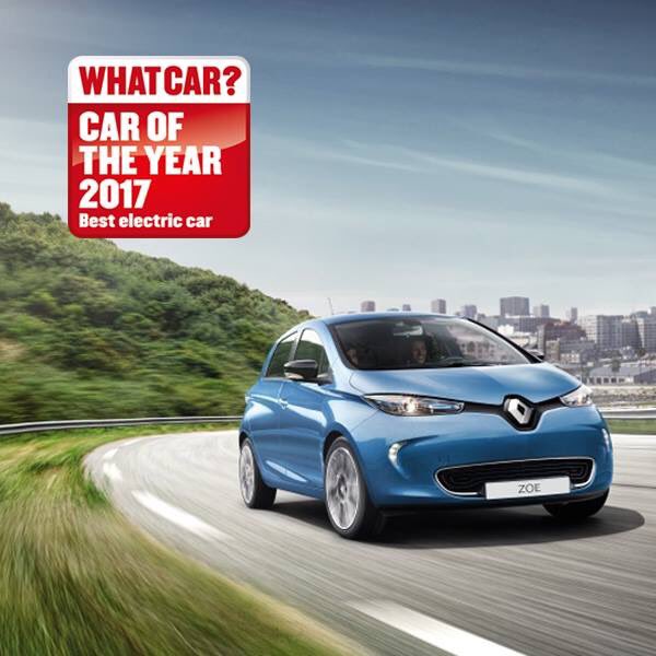 *BREAKING NEWS* The ZOE has been crowned Best Electric Car at the 2017 What Car? Awards! - Find out more: bit.ly/2i9spFW