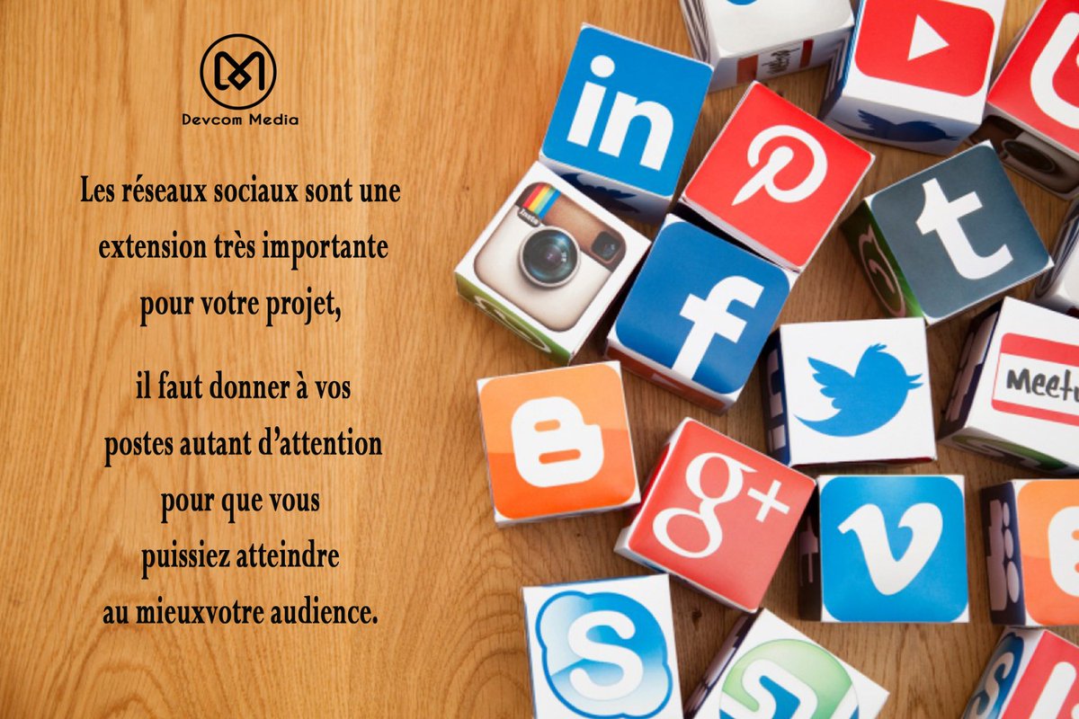 Devcom_Media_M's tweet photo. Il faut donner à vos posts réseaux sociaux autant d’attention pour que vous puissiez atteindre au mieux votre audience.
#socialmedia https://t.co/LhiUTe4E6V