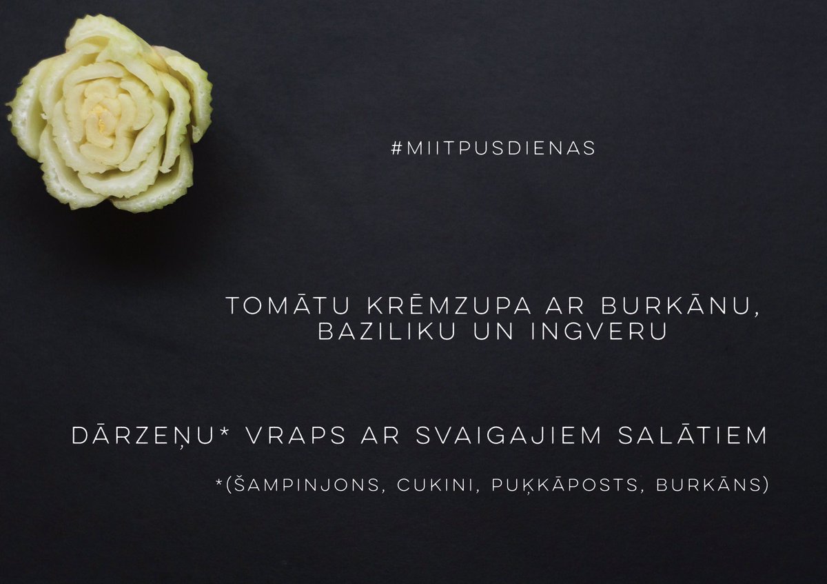 Laiks darbus nolikt pie malas, mazliet izkustēties un ievilkt elpu. Klāt #miitpusdienas