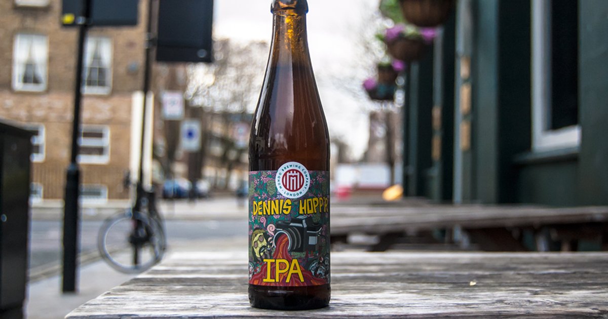 HonestBrew's tweet photo. A juicy IPA packed full of tropical hop flavours. Best enjoyed fresh! @mondobrewing - Dennis Hopp'r. https://t.co/HTOBW8joBN #HonestPick https://t.co/TSRWOSMGtT