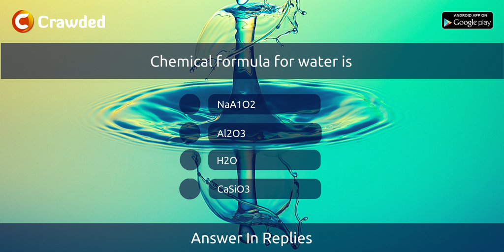 crawdedindia's tweet photo. A very simple question. How many of you can answer this?
https://t.co/n5J8ItLn2A
#Chemistry #Water #Science #Crawded https://t.co/Ewjooy9ayo