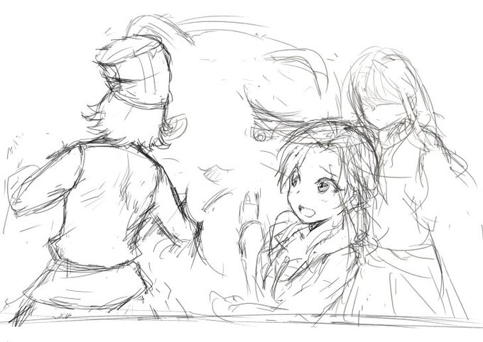 年跨ぎラフ描き。今年一年ありがとうございました。 