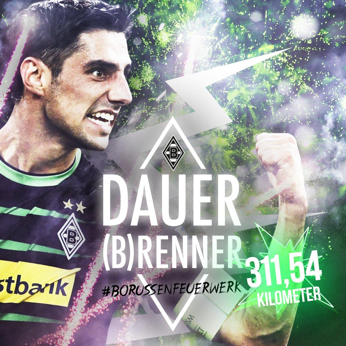 Niemand ist 2016 mehr gerannt im Dress der #Fohlenelf.