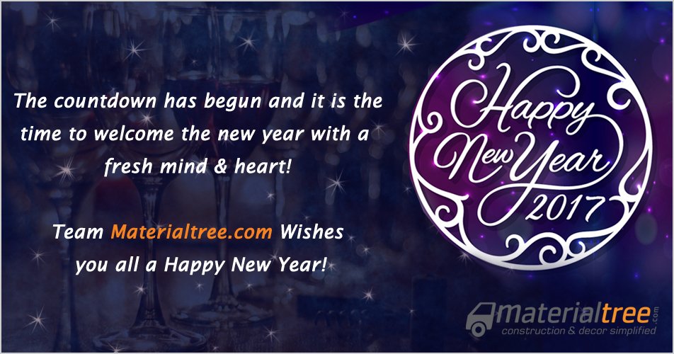 Materialtree's tweet image. Team @Materialtree Wishes you all a Happy New Year 2017 #happynewyear