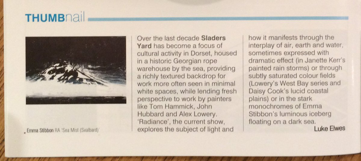 SladersYard's tweet photo. Thanks @art_mag for a great review! @daisycookartist @KerrJanette #EmmaStibbon #TomHammick #AlexLowery #JohnHubbard #LukeElwes https://t.co/63leSJ23tQ