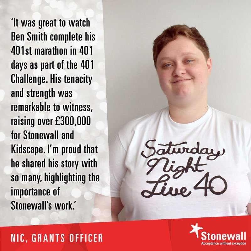 stonewalluk's tweet photo. One of Grants Officer @nic_shout's highlights of 2016 was following @the401challenge throughout his journey! #12DaysofStonewall https://t.co/0lBU5Qajcs