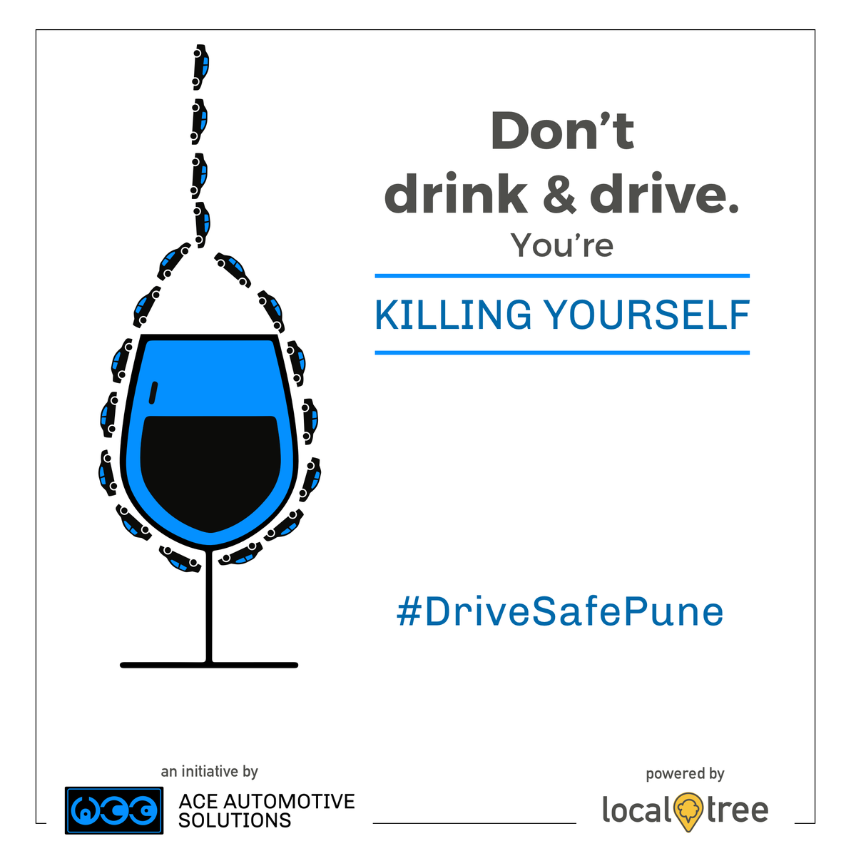 aceautopune's tweet photo. Don't kill yourself. Say no to drink & drive. #DriveSafePune #Pune https://t.co/1oM7GJJF3x