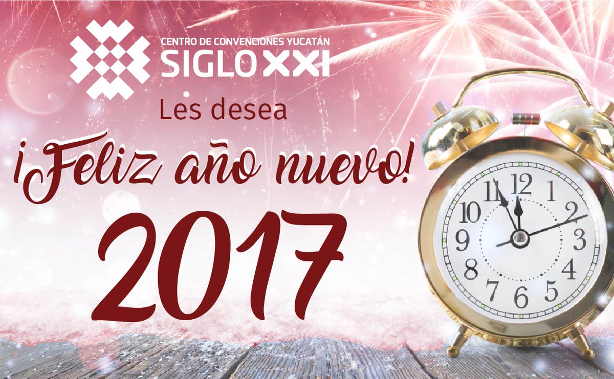 <a href="/CCsigloXXI/">CCSiglo XXI, Yucatán</a> les desea un feliz año nuevo, que este 2017 se encuentre lleno de sonrisas y sueños cumplidos
¡Felicidades! #Feliz2017