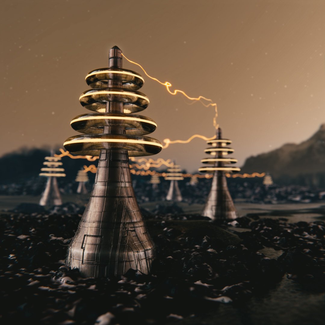 MohEideh's tweet photo. Tesla Farm...just to finish up the year with another Saturday random render. #b3d https://t.co/4v6kjY7QZO
