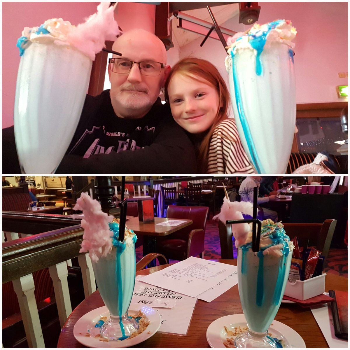 DDardis's tweet image. Sure how else would end the year? 😂😂 SmurfBubblegumMilkShake 🤗🤗 #Grandad #Grandaughter #BouncingOffTheWall