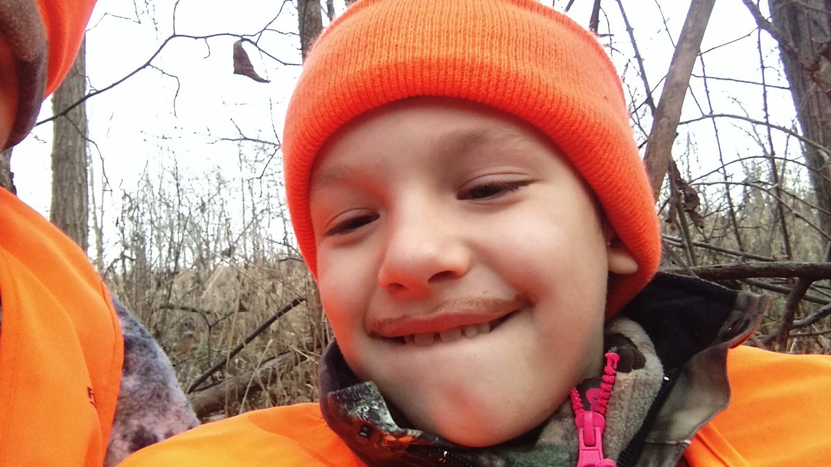 adamweiger's tweet photo. Its cold, but Austin is hanging in there trying for his first deer. As you can see by his mustache hot chocolate goes a long way #prouddaddy https://t.co/Wk3hRQhzgq