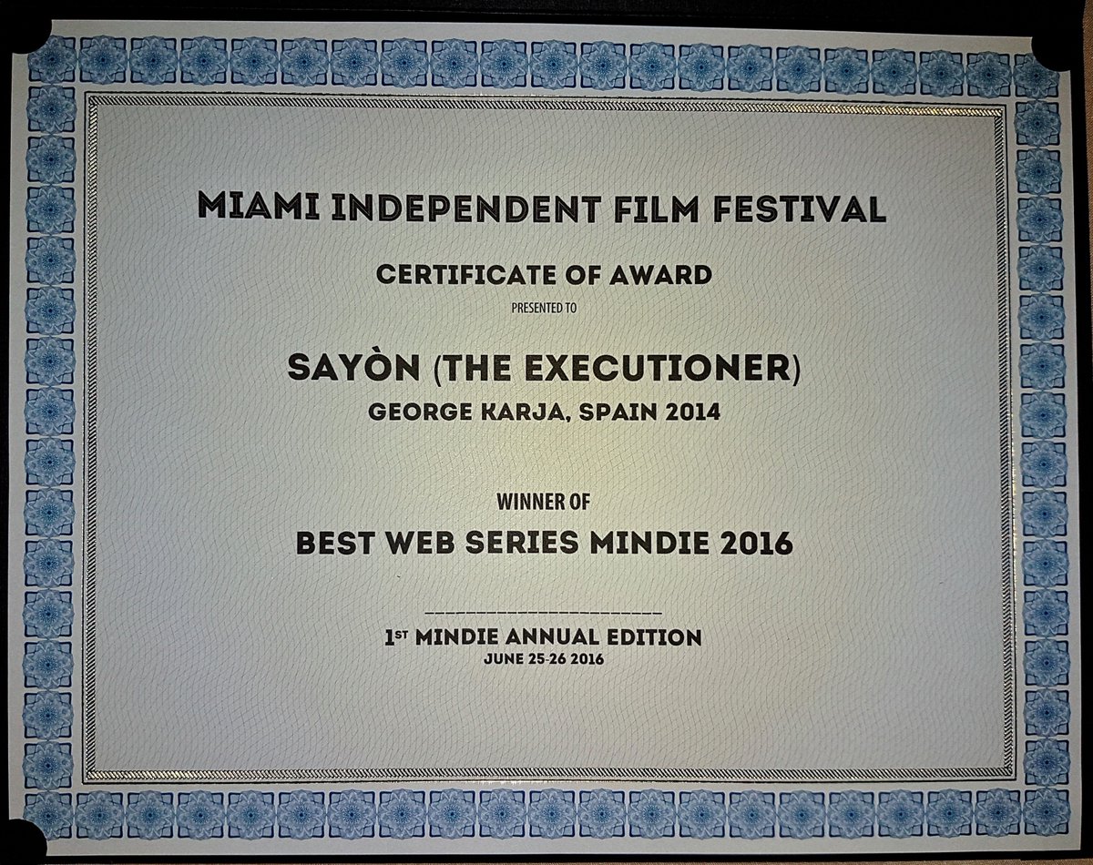 SAYÓN TheExecutioner (@sayon_series) on Twitter photo This year we received the ★BEST SERIES Award at <a href="/MindieFest/">MindieFest</a>
We want to thanks to all of you. Because you've made it possible!
#HAPPYNEWYEAR This year we received the ★BEST SERIES Award at <a href="/MindieFest/">MindieFest</a>
We want to thanks to all of you. Because you've made it possible!
#HAPPYNEWYEAR