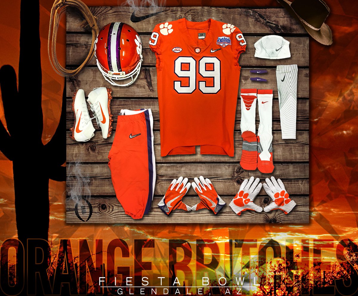 Final Four: ✅
💎 Swooshes: ✅
New <a href="/usnikefootball/">Nike Football</a> Uniforms: ✅
New 💎 Vapor Knit Gloves: ✅ #OrangeBritches: ✅

#ALLIN <a href="/Fiesta_Bowl/">Fiesta Sports Foundation</a> <a href="/CFBPlayoff/">College Football Playoff</a>