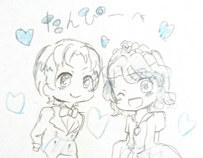 @tanPucci たんぴジェムソフィだよーん汚くてめんごん、今度るしちゃま描いてね💕ウェンルシでもいいのよ🎵来年もよろしく!! 