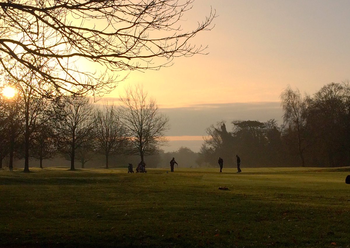 Beautiful scenes in the morning sunlight at <a href="/BlankneyGC/">Blankney Golf Club</a> looking at the 5th green from 6th tee