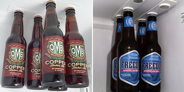InsiderIntl's tweet photo. These magnetic strips stop beer rolling around in the fridge. #hacks #bottleloft #craftbeer https://t.co/une0D0TGFW https://t.co/mD60wqY9TA