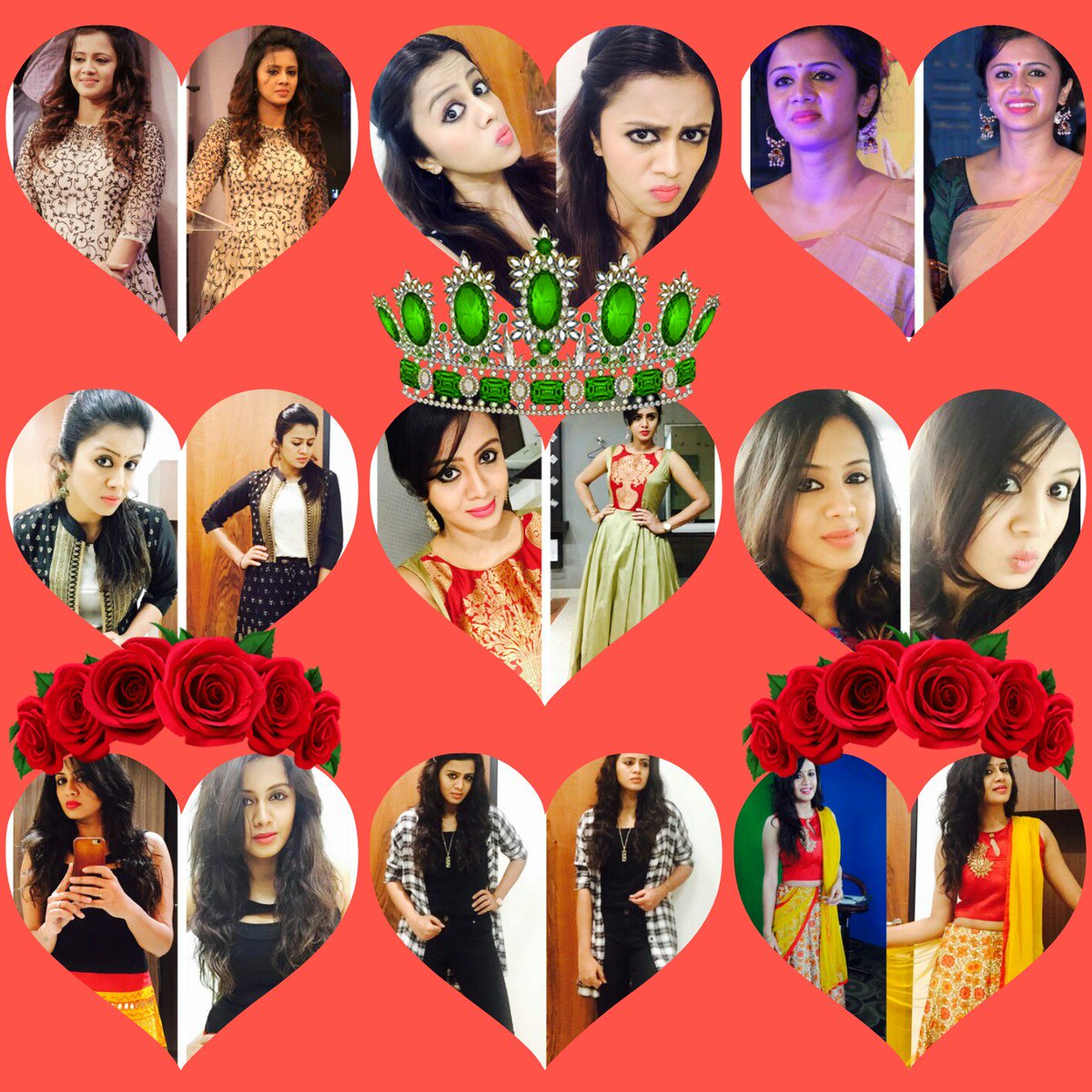 Natraj_naty's tweet photo. Since u r #QueenOfHearts❤😍 #HeartCollage 4U☺😊 Continue wining hearts in 2K17 too👍😎 @AnjanaVJ Akka🙌 #MyLastCollageOf2016 4U🙌❤😘 https://t.co/aSC3fbl4ll
