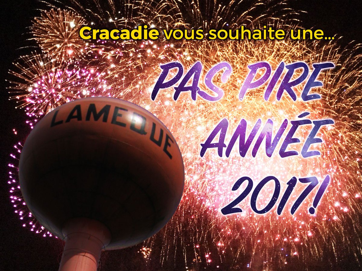 cracadie's tweet photo. 2016 arrive fini! Nous vous souhaitons une année 2017 endurable. https://t.co/Tdn7ALig1o https://t.co/uXUFSny7R6