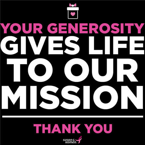 KomenNorthFL's tweet photo. With the help of donors, like u, we are able to provide support 4 so many survivors who need it. Thank u for your generosity! #MoreThanPink https://t.co/fBzqm6eo5n