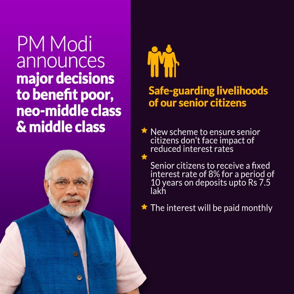 narendramodi's tweet photo. Ensuring benefits to our senior citizens. https://t.co/EofxfIrdJs