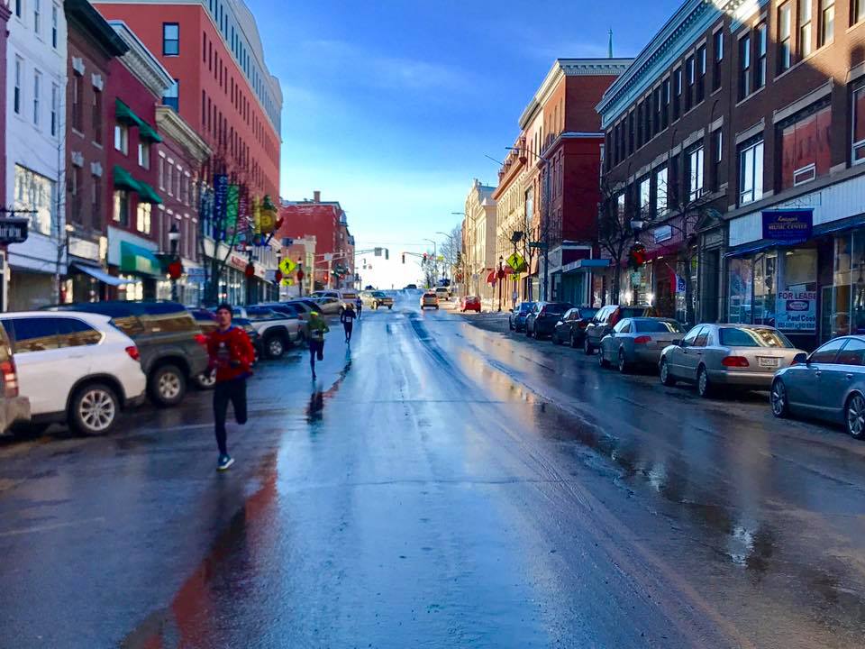 First runners across the finish line at this morning's Epic Finale 5k! #CountdownBGR