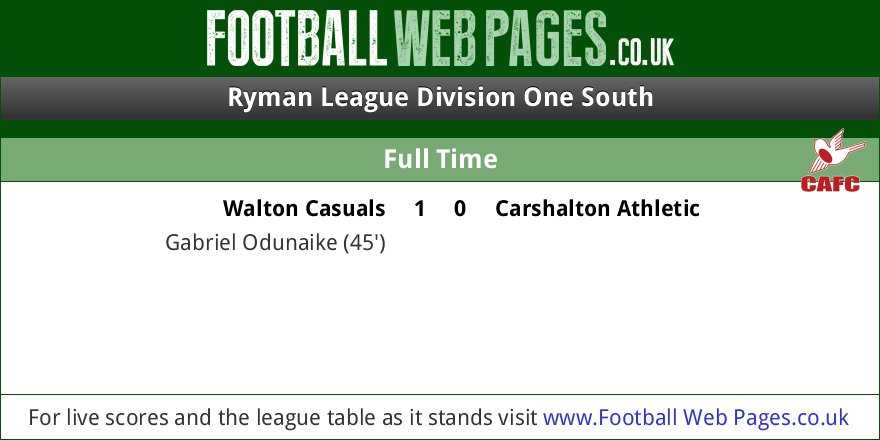 FWPCarshaltonA's tweet photo. FULL-TIME: Walton Casuals 1-0 @FWPCarshaltonA https://t.co/E1Ea5f2int https://t.co/TdNG0hDw5G