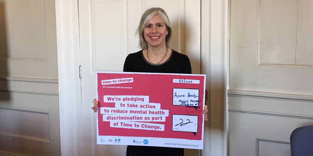 UniofGreenwich's tweet photo. In 2016 we signed the @TimetoChange pledge, "a commitment to removing the stigma of mental health" https://t.co/dk3MfvcsoQ #Gre2016 https://t.co/gfheHt7ANa