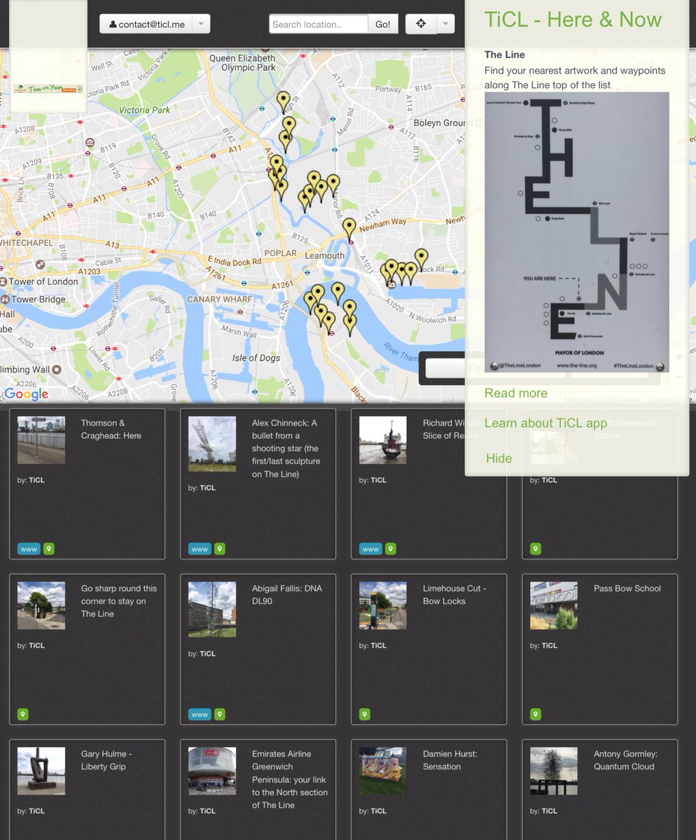 TiCLme's tweet photo. The biggest permanent #ArtTrail @visitlondon @TheLineLondon 

TiCL App will help you #WalkTheLine

https://t.co/r3QzfuvU5s

#TiCL2016 https://t.co/RAva88dHVb