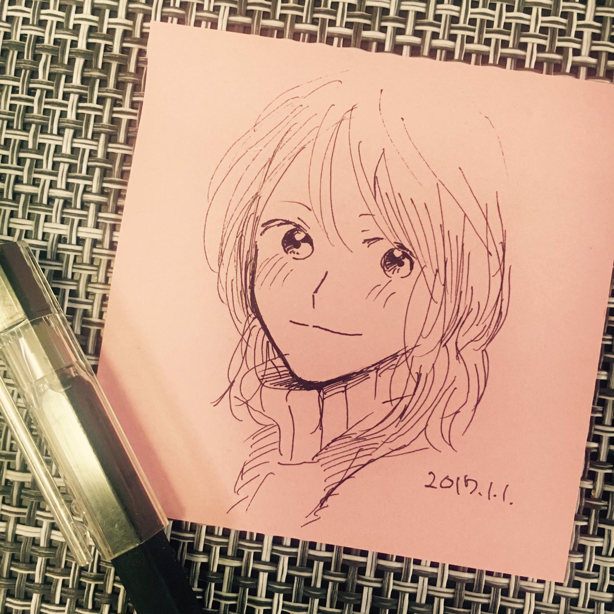 糸なつみ Sur Twitter あけましておめでとうございます 紙がなかったのでメモ帳に育ちゃんのらくがきです 今年もどうぞよろしくお願いします